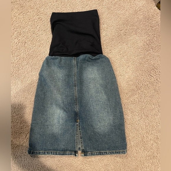 Maternity BELLA BAND Tube denim stretchable Mini Dress - Picture 6 of 10